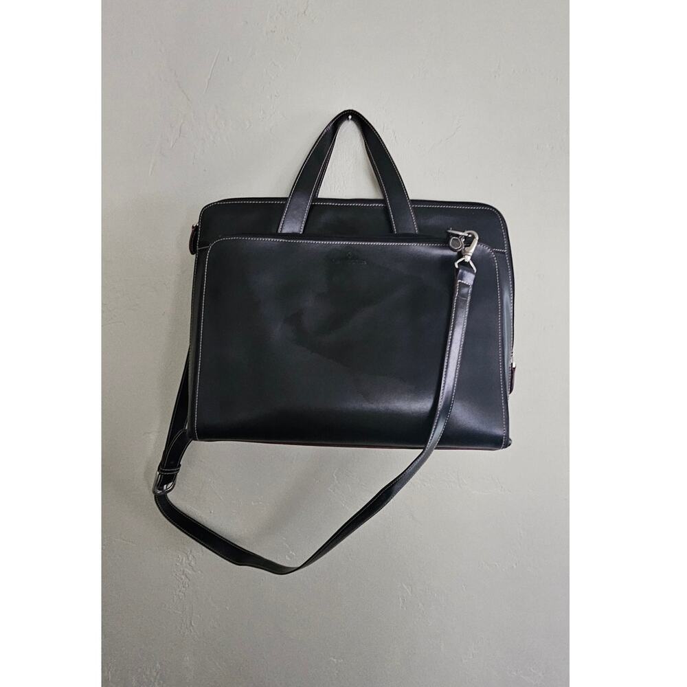 Samsonite Black Laptop Work Bag-Shoulder Strap-Red Trim-Lots of Storage